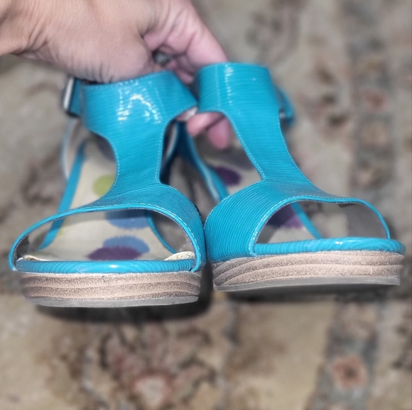 Madden Girl Dwindle "Tourqouise Patent" Open Toe Pump SZ. 7.5 - Picture 9 of 15